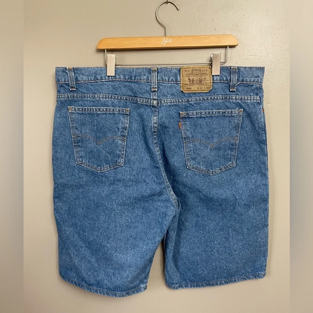 Vintage Levi’s Men’s 42 Orange Tag 550 High Jean shorts jorts denim grandpa 1992